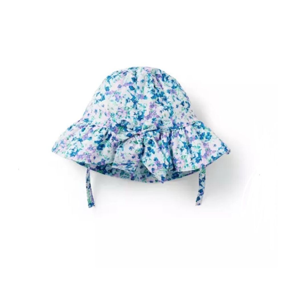 Janie and Jack Baby Floral Bow Sun Hat Size 18-24 Months